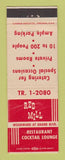Matchbook Cover - Red Mill Restaurant Detroit MI