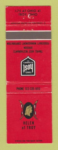 Matchbook Cover - Helen of Troy Host Restaurants Troy OH