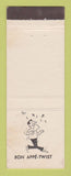 Matchbook Cover - Paris France Dance Series Bon Appe Twist