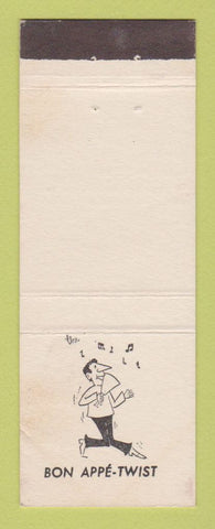 Matchbook Cover - Paris France Dance Series Bon Appe Twist