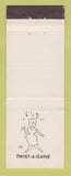 Matchbook Cover - Paris France Dance Series Twist A Gaine girlie