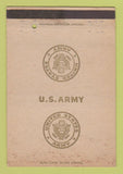 Matchbook Cover - US Army postcard Fred Harvey WEAR 40 Strike