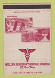 Matchbook Cover - William Beaumont General Hospital Army El Paso TX 40 Strike