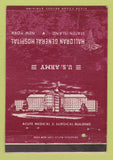Matchbook Cover - Halloran General Hospital Army Staten Island NY 40 Strike