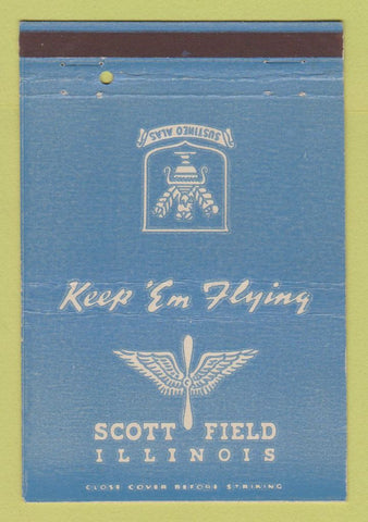 Matchbook Cover - Scott Field IL Military WWII postcard 40 Strike