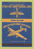 Matchbook Cover - Fort Worth Army Air Field TX postcard 40 Strike