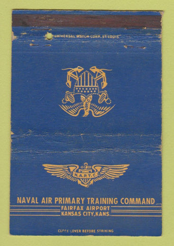 Matchbook Cover - Naval Air Primary Training Kansas City MO WORN 40 Strike