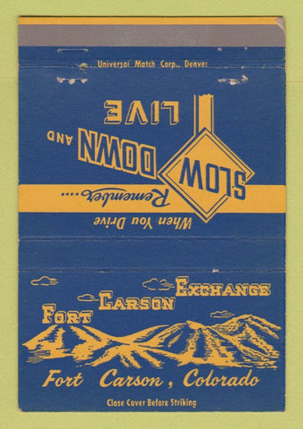 Matchbook Cover - Fort Carson Exchange Military Colorado 40 Strike