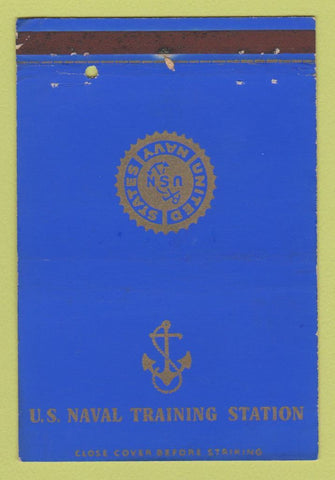 Matchbook Cover - US Naval Training Station postcard 40 Strike