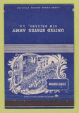 Matchbook Cover - US Army Mardi Gras New Orleans LA postcard 40 Strike