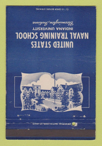 Matchbook Cover - US Naval Training Indiana University Bloomington IN 40 Strike