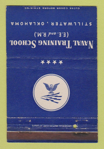 Matchbook Cover - Naval Training School Stillwater OK postcard WEAR 40 Strike