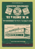 Matchbook Cover - WM Smith Contractors Machinery Birmingham AL 40 Strike