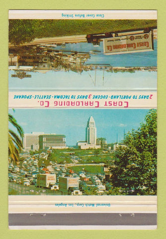 Matchbook Cover - Coast Carloading Trucking Portland Eugene OR Tacoma 40 Strike