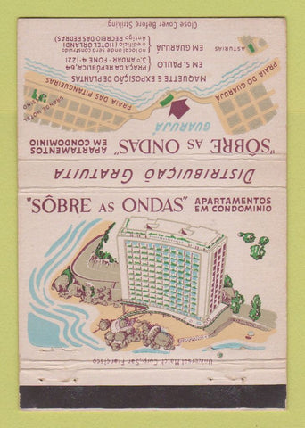 Matchbook Cover - Sobre as Ondas Apartments Sao Paulo Brazil 40 Strike