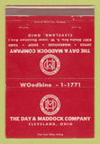 Matchbook Cover - Day and Maddock Cleveland OH tools pumps 40 Strike