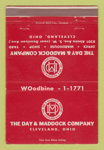 Matchbook Cover - Day and Maddock Cleveland OH tools pumps 40 Strike