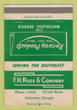 Matchbook Cover - FH Ross Columbus OH Chemical 40 Strike