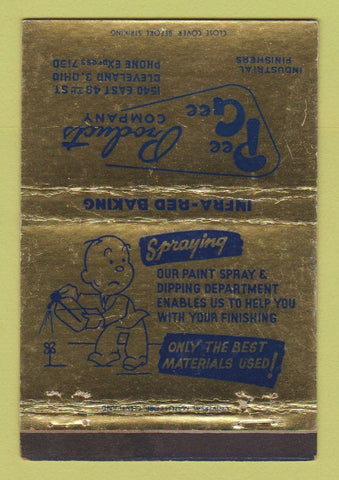 Matchbook Cover - Pee Gee Industrial Finishes Cleveland OH 40 Strike