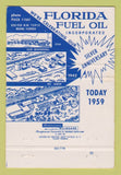 Matchbook Cover - Florida Fuel Oil 1959 Miami FL 40 Strike