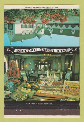 Matchbook Cover - Park Hotel Lokeren Belgium 40 Strike