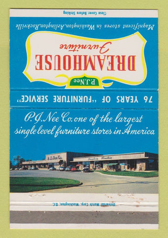 Matchbook Cover Dream House Furniture Washington DC Arlington VA WEAR 40 Strike