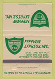 Matchbook Cover - Freeway Express Trucking Greensburg OH 40 Strike