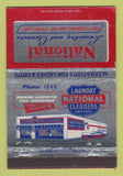 Matchbook Cover - National Laundry Cleaners Hot Springs AR 40 Strike