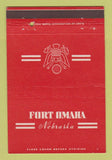 Matchbook Cover - Fort Omaha NE Military Army postcard 40 Strike
