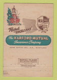 Matchbook Cover Hartford Mutual Insurance Richard Crawford Bel Air MD 40 Strike