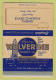 Matchbook Cover - Wolverine Insurance Battle Creek MI General Service 40 Strike