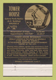 Matchbook Cover - Tower House Victor Hair Salon Brussels Belgium 40 Strike