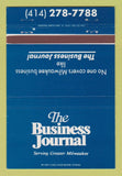 Matchbook Cover - The Business Journal Milwaukee WI 40 Strike