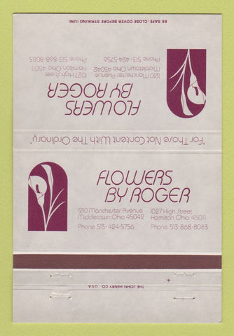 Matchbook Cover - Flowers by Roger Middletown Hamilton OH 40 Strike