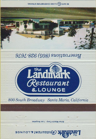 Matchbook Cover - Landmark Restaurant Santa Marie CA 40 Strike