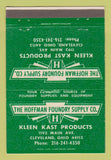 Matchbook Cover - Hoffman Foundry Supply Kleen Kast Cleveland OH 40 Strike