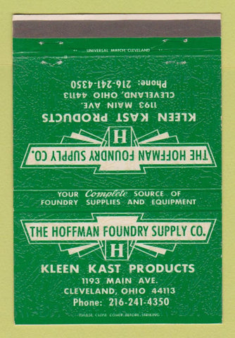 Matchbook Cover - Hoffman Foundry Supply Kleen Kast Cleveland OH 40 Strike
