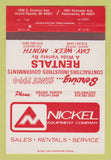 Matchbook Cover - Nickel Equipment Company Grand Rapids Kalamazoo MI 40 Strike