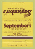 Matchbook Cover - September's Seaford LI NY 40 Strike