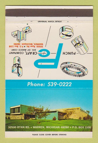 Matchbook Cover - Punch Craft Masco Warren MI 40 Strike