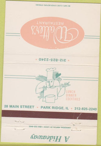 Matchbook Cover - Walter's Restaurant Park Ridge IL 40 Strike