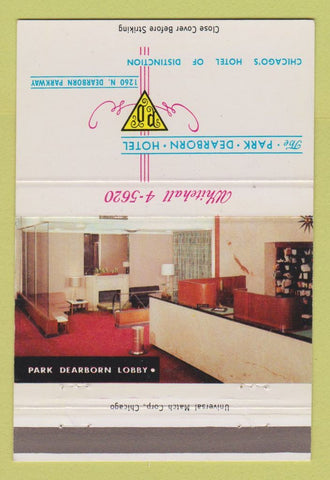 Matchbook Cover - Park Dearborn Hotel Chicago IL 40 Strike