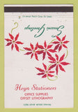 Matchbook Cover - Heyn Stationers Christmas 40 Strike