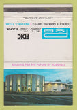 Matchbook Cover - Peoples State Bank Marshall TX WEAR 40 Strike