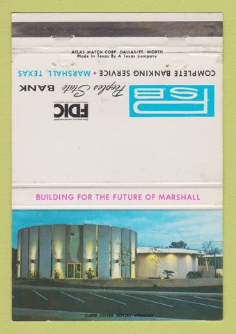 Matchbook Cover - Peoples State Bank Marshall TX WEAR 40 Strike
