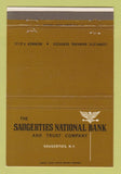 Matchbook Cover - Saugerties National Bank and Trust NY 40 Strike