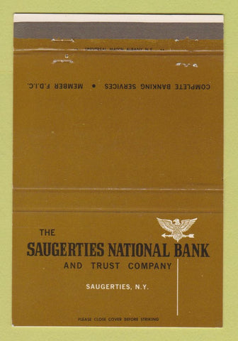 Matchbook Cover - Saugerties National Bank and Trust NY 40 Strike