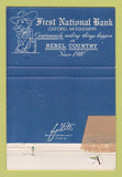 Matchbook Cover - First National Bank Oxford MS 40 Strike