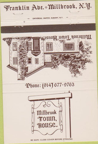Matchbook Cover - Millbrook Town House Millbrook NY 40 Strike