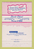 Matchbook Cover - Ford Ideal Laundry Dry Cleaners Kansas City MO 40 Strike